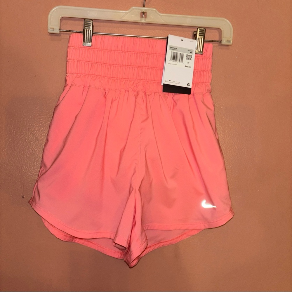 Nike One Pink Dri-FIT Ultra High-Waisted 3" Brief-Lined Shorts NWT SZ XS AS IS